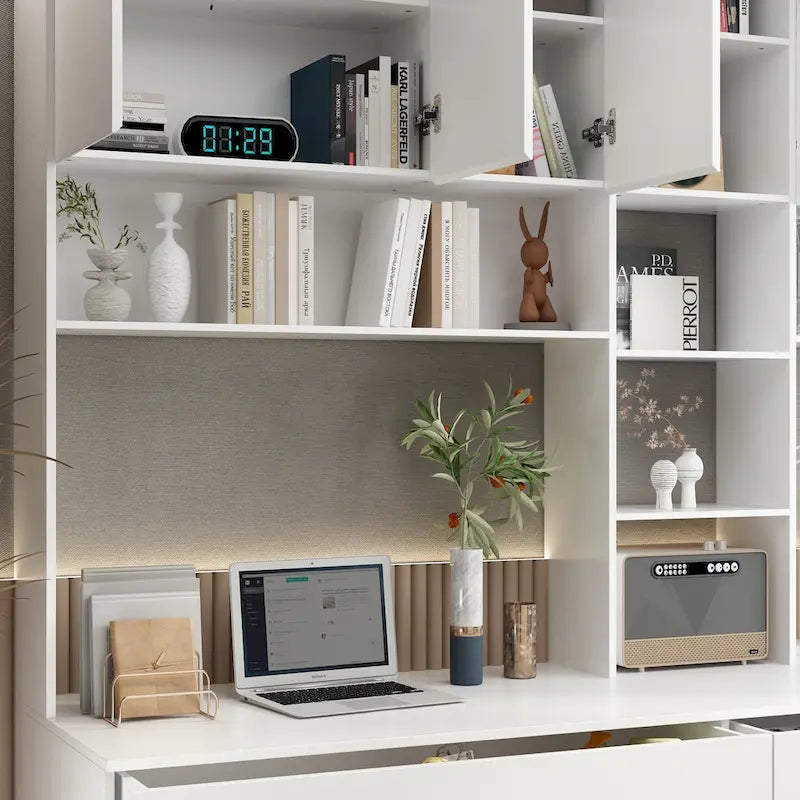 Work and Play Desk with Shelving for Gamers and Professionals