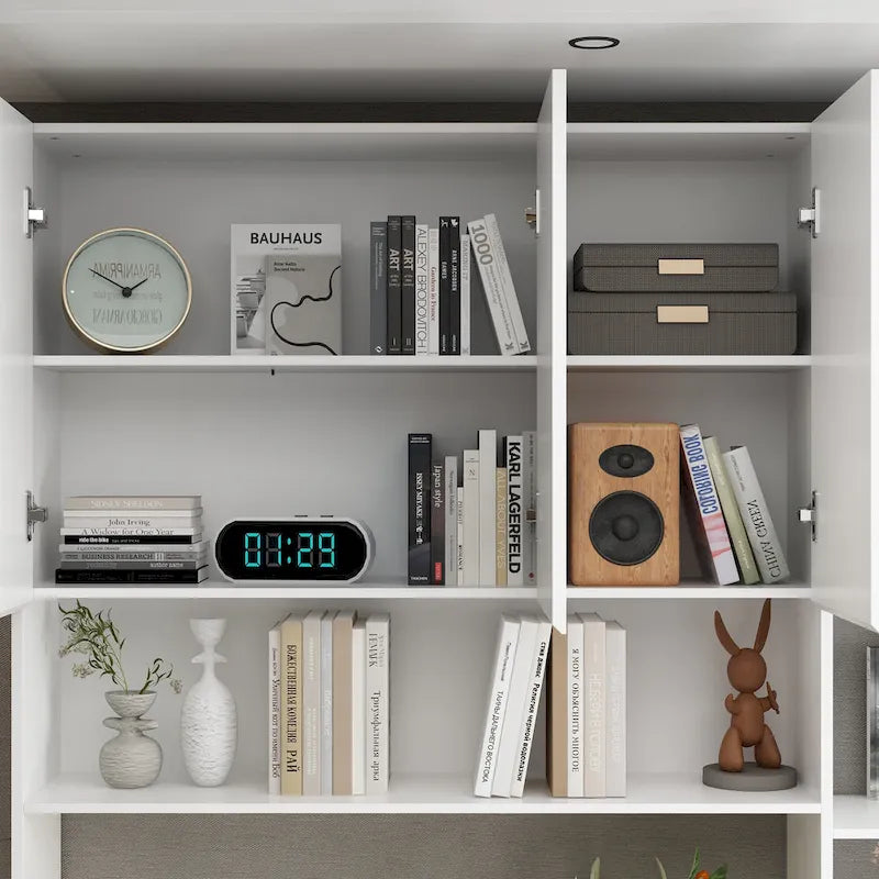Work and Play Desk with Shelving for Gamers and Professionals