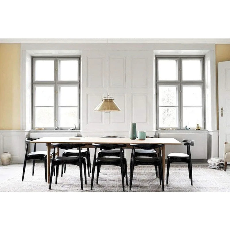 Solid Wood PU Leather Cushion Dining Chair with Padded Seat
