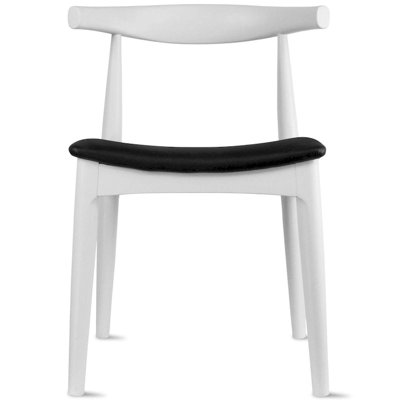 Solid Wood PU Leather Cushion Dining Chair with Padded Seat