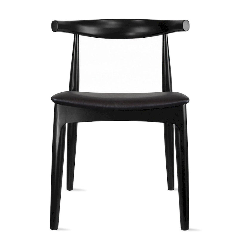 Solid Wood PU Leather Cushion Dining Chair with Padded Seat