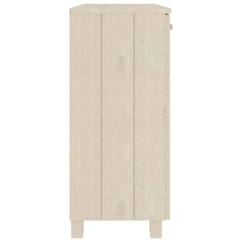 Solid Pine Wood Sideboard Buffet Cabinet with 2 Doors - 33.5 x 13.8 x 31.5 Inches