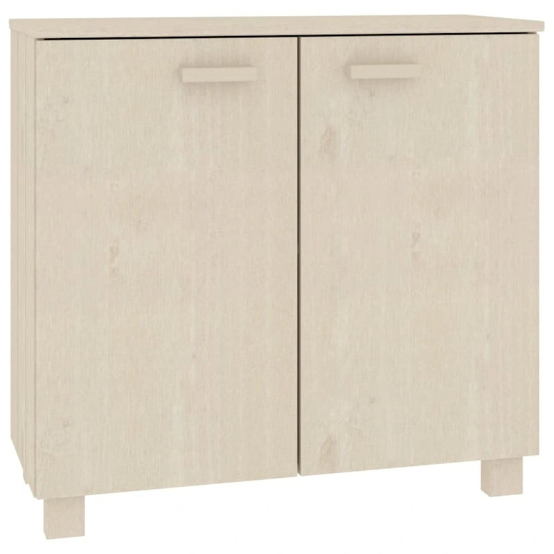 Solid Pine Wood Sideboard Buffet Cabinet with 2 Doors - 33.5 x 13.8 x 31.5 Inches
