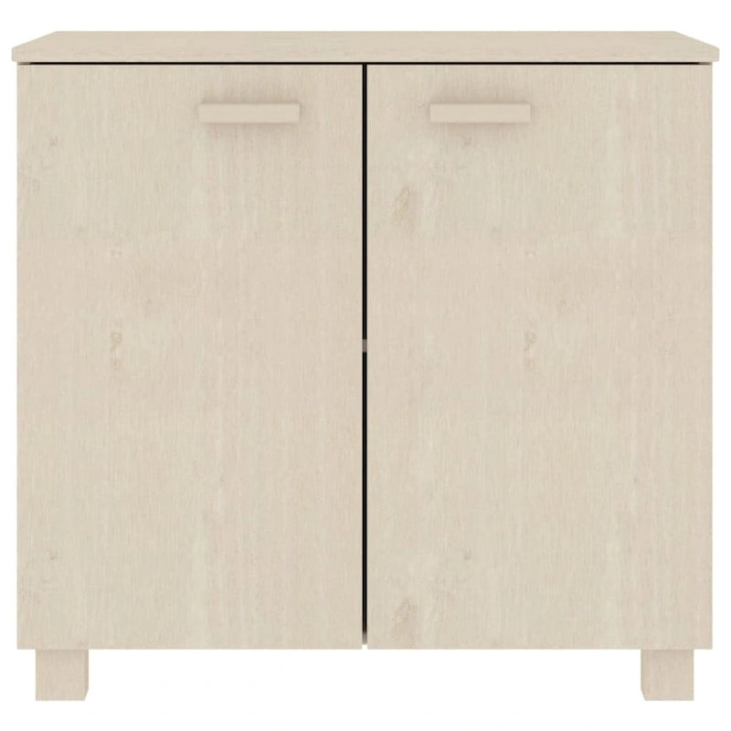 Solid Pine Wood Sideboard Buffet Cabinet with 2 Doors - 33.5 x 13.8 x 31.5 Inches