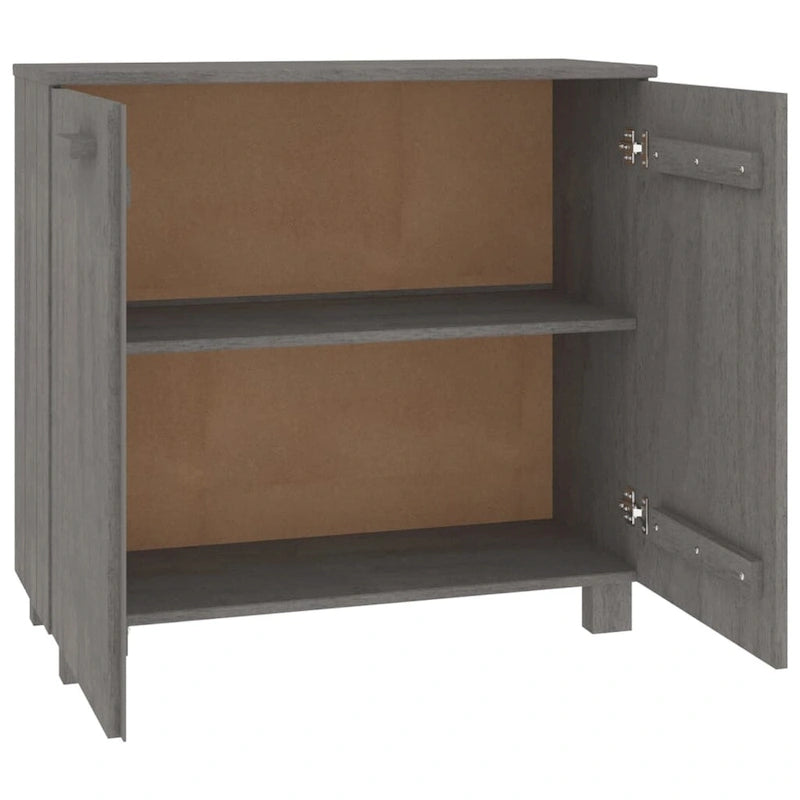 Solid Pine Wood Sideboard Buffet Cabinet with 2 Doors - 33.5 x 13.8 x 31.5 Inches