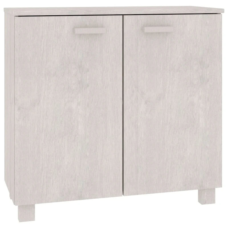 Solid Pine Wood Sideboard Buffet Cabinet with 2 Doors - 33.5 x 13.8 x 31.5 Inches