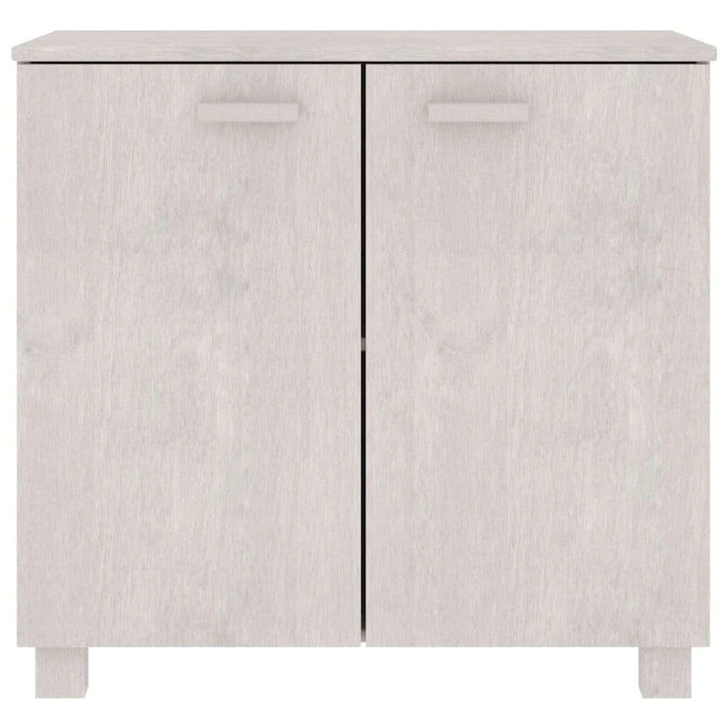Solid Pine Wood Sideboard Buffet Cabinet with 2 Doors - 33.5 x 13.8 x 31.5 Inches