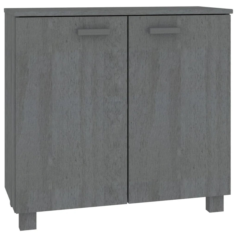 Solid Pine Wood Sideboard Buffet Cabinet with 2 Doors - 33.5 x 13.8 x 31.5 Inches