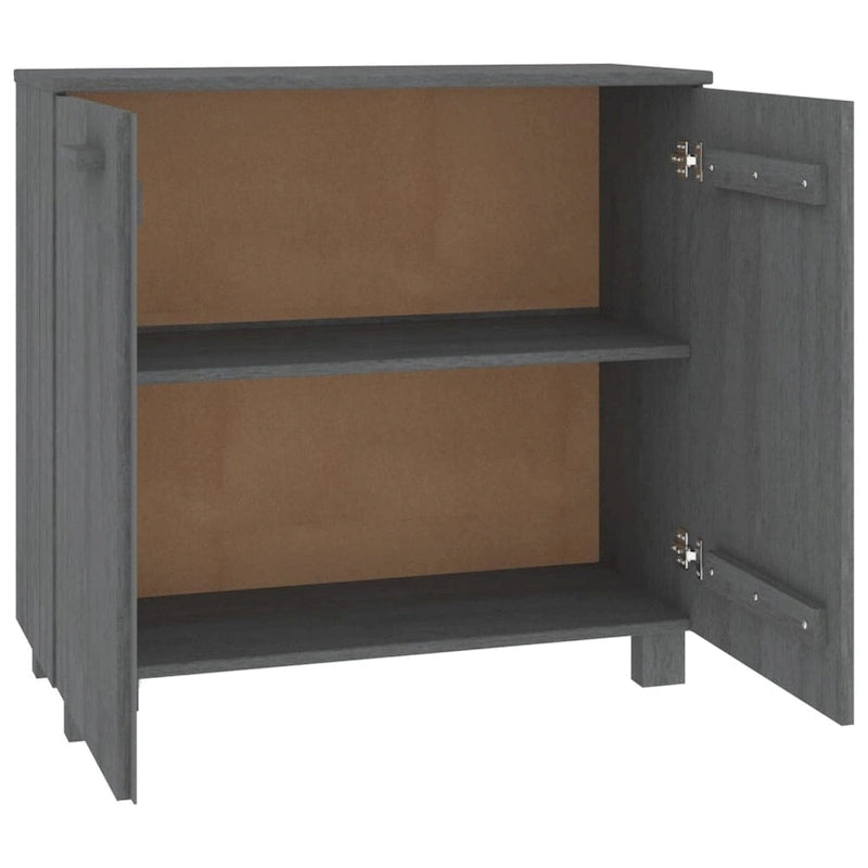 Solid Pine Wood Sideboard Buffet Cabinet with 2 Doors - 33.5 x 13.8 x 31.5 Inches