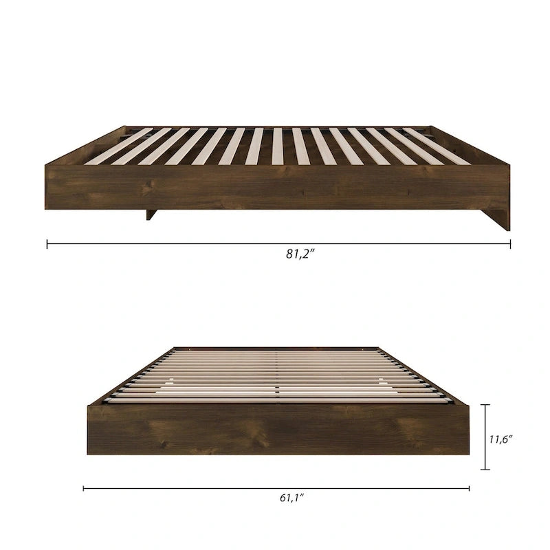 Platform Bed Frame, Brown