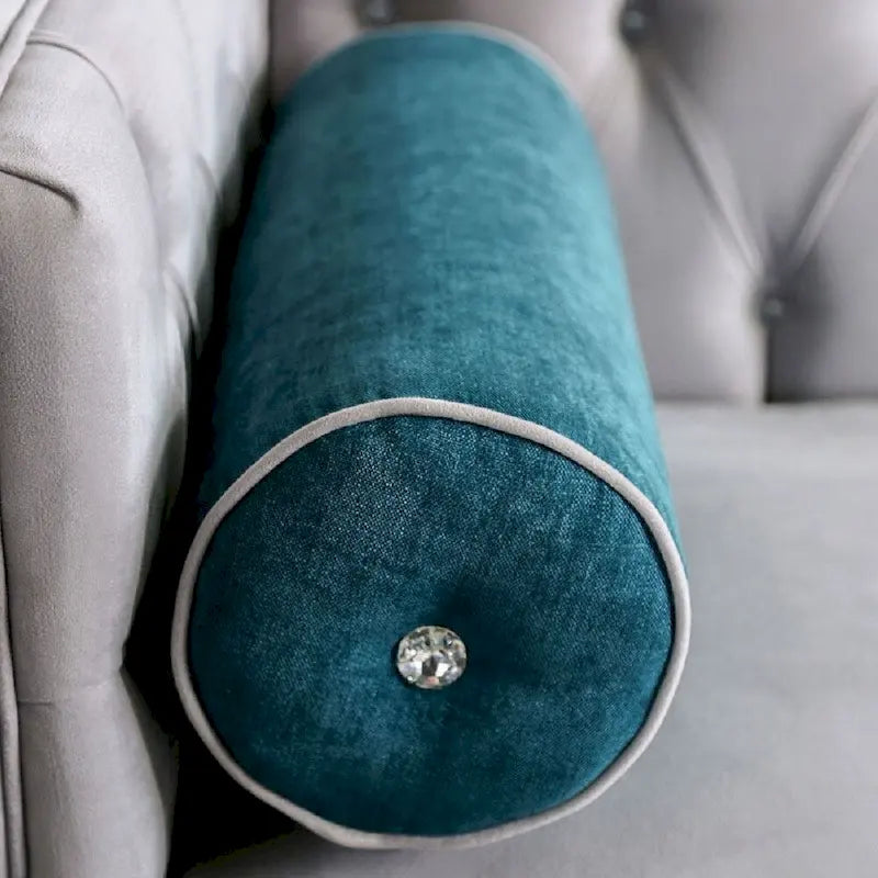 Velvet-like Fabric Sofa with Button Tufted Design in Gray