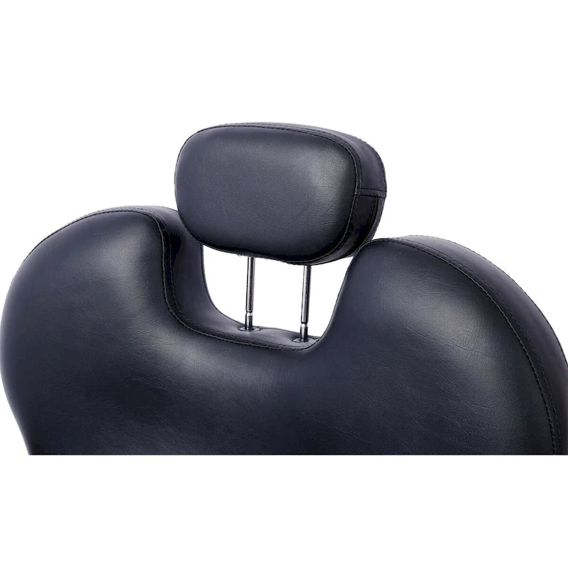 Heavy Duty Hydraulic Barber Chair with Reclining Backrest and Wide Seat