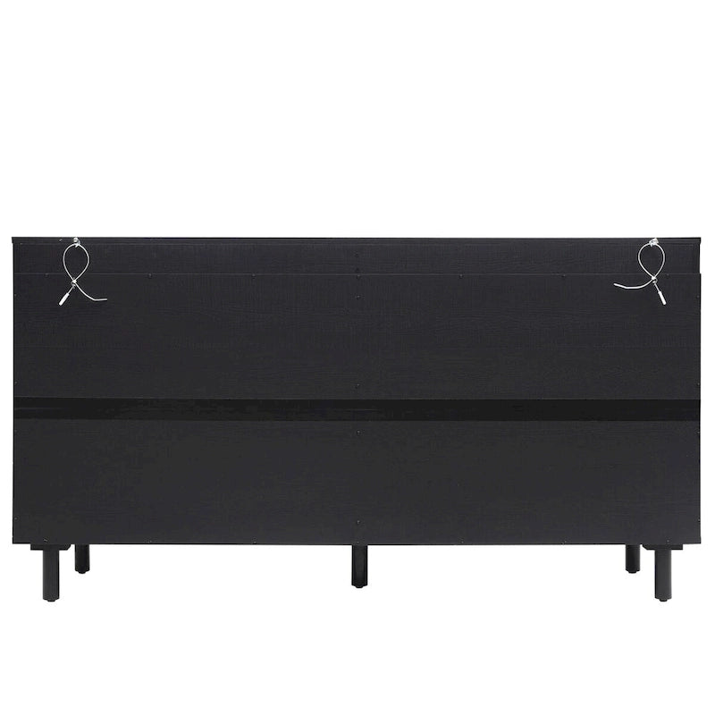 Modern 4 Door Cabinet with Adjustable Shelf