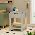End Table with Light and Charging Station