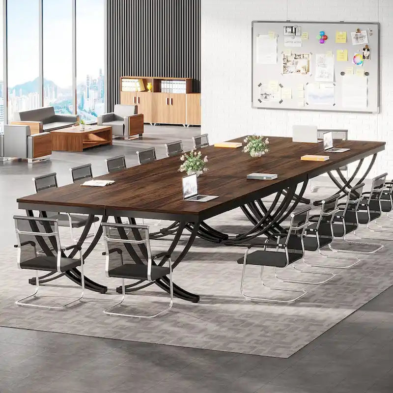 Conference Table for 6-8 People, 78 Inch Long Rectangular Seminar Table