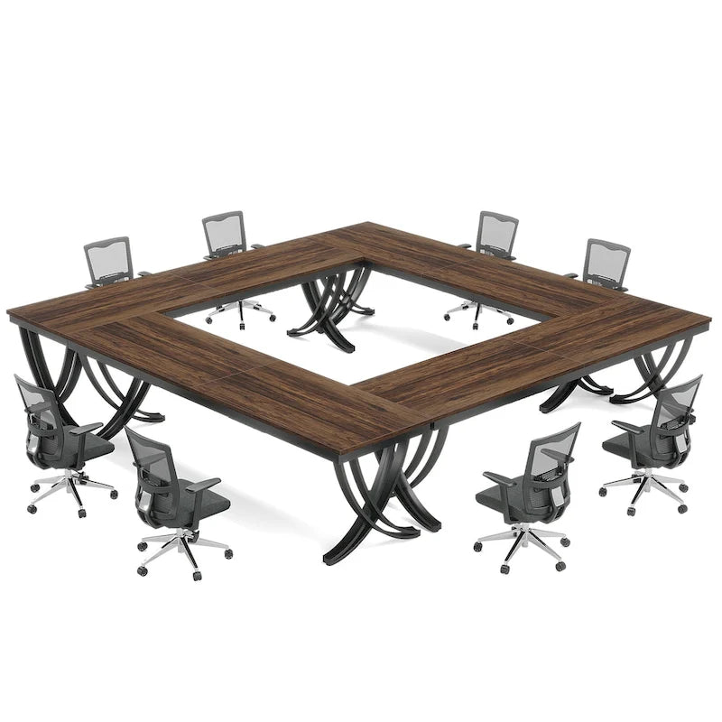 Conference Table for 6-8 People, 78 Inch Long Rectangular Seminar Table