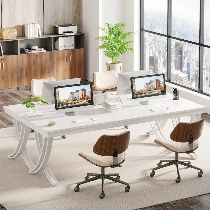 Conference Table for 6-8 People, 78 Inch Long Rectangular Seminar Table