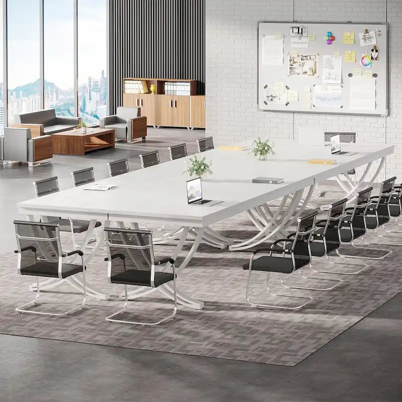Conference Table for 6-8 People, 78 Inch Long Rectangular Seminar Table
