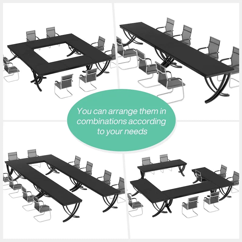 Conference Table for 6-8 People, 78 Inch Long Rectangular Seminar Table