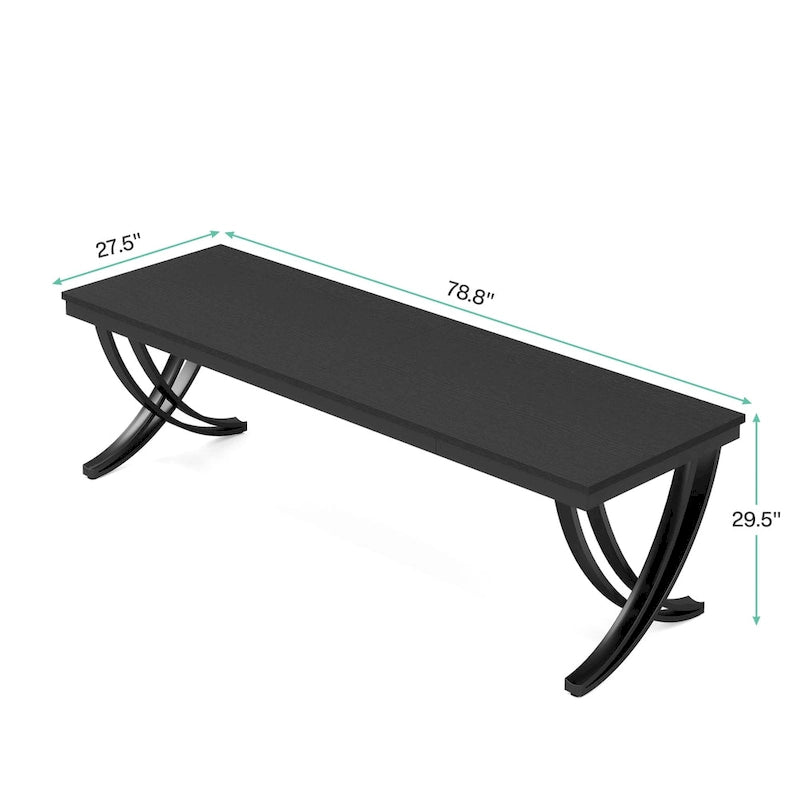 Conference Table for 6-8 People, 78 Inch Long Rectangular Seminar Table