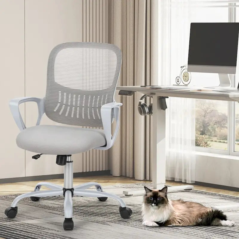 Ergonomic Mesh Office Chair with Fixed Armrest