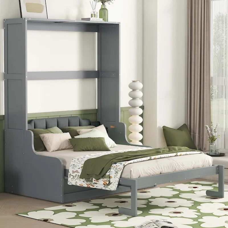 Queen Size Murphy Bed Wall Bed with Cushion
